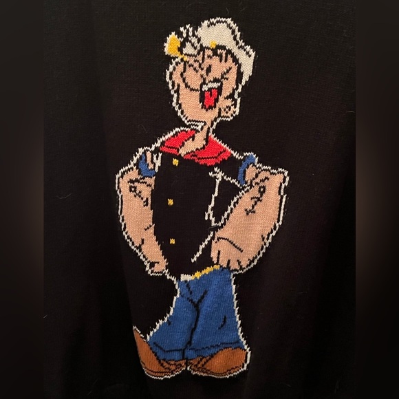 NWT Unique Vintage Heavy Popeye Sweater 2/3x - Picture 2 of 3